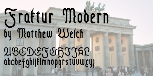 Fraktur Modern font sample