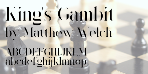 King's Gambit font sample