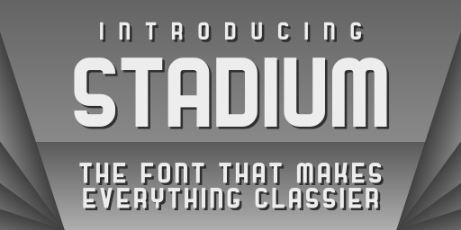 Stadium font sample