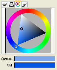 Color dialog with a light shade of blue selected